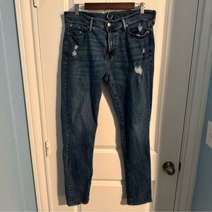 Abercrombie & Fitch Distressed Blue Skinny Jeans 33x32